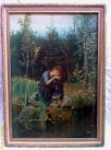 картина маслом "Алёнушка" копия с В.Васнецова