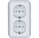Прима Розетка РА16-757 н/у с/з 2-ая 16А бел.  Schneider Electric