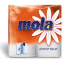 Бумажные полотенца Моla 2-х сл. белые 2 рулона (10 шт. в упаковке)